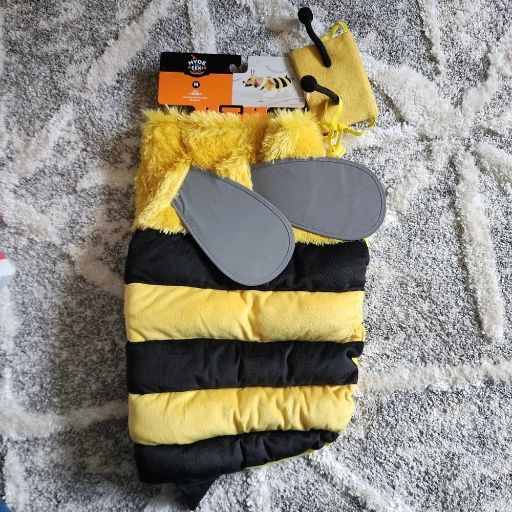 Hyde & Eek! Boutique Pet Bee Costume Vest W/ Rwflective Wings Headpiece Medium